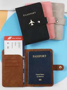 Couple's Travel Passport Holder Travel Passport Holder Cover Wallet For Men And Women Portable Card Case Multiple Functions ID Card Holder Travel Essential Accessories For Vacation Hotel Cruise Back To School
