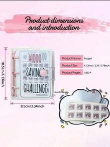 Couples Savings Challenge Binder & Men's Envelope Savings Challenge Reusable Mini Budget Notebook With Cash Envelope Savings Book, Mini Wallet, Travel Essentials, Suitable For Home Office, Back To School Gift, Suitable For Couples, Wallet, Purse, Pouch