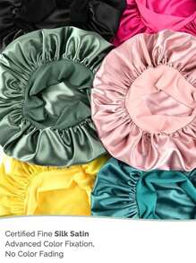 Satin Silk Bandana With Adjustable Tie - Lightweight Hair Care Hat For All Night Comfort, Conditioning And Showering - Men's And Women's Bow Simulated Silk Beauty Hair Care Wide-Brimmed Hat Bandana Sleeping Hat Back To School