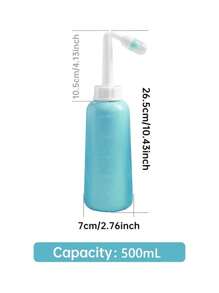 1 pièce Accessoire de toilette pour l'essuyage, brosse de bain à manche long pliable allongé, nécessaire de nettoyage portable avec bouteille de bidet et sac de transport. Soins personnels de salle de bain.