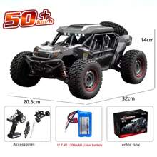 1:16 RTR Voitures RC électriques rapides sans balais pour adultes, Camion RC tout-terrain électrique 4x4 à grande vitesse avec 2 batteries Lipo, vitesse maximale de 42 mph