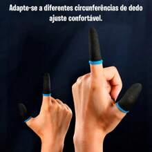 6 Unidades Luva de Dedo Gamer Anti Suor para Celular – Free Fire, PUBG, COD,