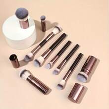 20pcs Professional Makeup Brush Set, With Aluminum Handles - Includes Foundation, Blending, Eyeshadow, Highlight, Concealer, Powder Brushes - Nylon Bristles, Fragrance-Free, Suitable For All Skin Types - Ideal Travel Kit And Gift For Women, Makeup Accessories