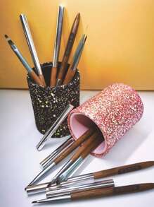 1 قطعة حامل فرش المكياج، منظم مكتبي للفرش والمستحضرات التجميلية، صالون الأظافر، مضاد للغبار، صندوق مجوهرات، محفظة، حامل فرش المكياج، حامل فرش، منظم العطور، محفظة