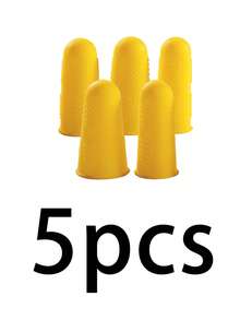 5/3pcs Silicone Finger Protectors, Finger Protectors, Finger Protectors For Hot Glue, Silicone Thimble, Hot Glue Finger Protectors, Fingers Tip Pads Grips For Money Counting Collating Writing Sorting Task Hot Glue And Sport Games (Color Sent Randomly) - Multicolor - View 18