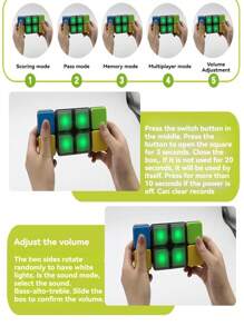 Cubo de Rubik infinito Flip Stereo 3D transformable, juguete educativo electrónico interactivo de puzle musical, gran regalo para Regreso a clases, Graduación, Temporada de Fiestas, para niños/niños/niñas