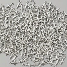 100 piezas de cuentas de estrella plateadas | Con agujeros, adecuadas para la realización creativa de joyería DIY, manualidades y diseño de pulseras - Ideales para accesorios hechos a mano y componentes de joyería de moda