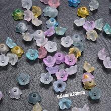 Approx. 100/200pcs Assorted Colored Lily Of The Valley Acrylic Beads, 6mm Flower Spacer Beads For DIY Jewelry Making, Bracelets, Necklaces, Earrings, Keychains, Phone Charms, Wedding Favors, Home Decor, Craft Supplies - Multicolor - View 4