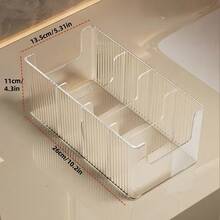 大容量亚克力化妆品收纳盒，面膜收纳盒，透明隔层收纳盒，台面护肤品收纳架 - 彩色 - 查看 4