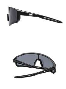 1 Stück Herren Oversized geometrische Rundum-Brille mit coolen Rahmen, weiß, Y2K Mode Sonnenbrille für den Outdoor-Einsatz, täglichen Gebrauch, Augenschutz. Preppy-Schulstil für den Schulanfang