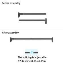 Adjustable Tension Rod - Made Of Stainless Steel With Plastic End Caps, Easy Installation Without Drilling, Suitable For Shower Curtains, Curtains, Closets, Balcony Drying - Available In Silver, Black, White And Grey Room Decor Bathroom Accessories Back To School