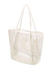 [Beach Bag] Large Capacity Beach Travel Bag | Women's Shoulder Bag, Women's Shopping Tote Bag, Beach Mesh Tote Bag, Women's Foldable Shoulder Bag, Travel Bag Beach Nylon Mesh Tote Bag, Casual Tote Bag Hobo Women's Foldable Shoulder Bag, Mesh Beach Tote Bag Large Size Women's Bag Upgraded Version, With Multiple Pockets, Suitable For Beach Picnic Vacation, Large Capacity Waterproof Beach Bag