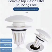 Explosive Pressure Type Basin Drain, Fast Drainage, Anti Clogging, Essential For Lazy People, Kitchen And Bathroom Universal Washbasin, Pressure Drainage Plug, Anti Odor And Insect Proof, No Installation Required, Replace Old Style Jumping Drain Back To School