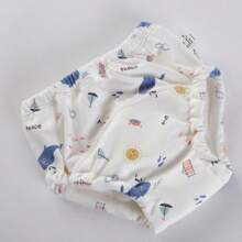 3 pièces Couches en tissu souples et mignonnes avec imprimé de fruits, réutilisables et lavables, culottes d'apprentissage pour bébé, convient aux nourrissons et bambins de 9 mois à 3 ans, pour filles et garçons en cours de propreté