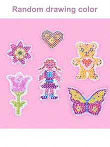 20 قطعة من قالب الخرزة المنصهرة 5مم قالب مسمار خرزة منصهرة بلاستيك نمذجة حيوان شفاف للحرف اليدوية، قالب خرزة جديد مع أوراق ملونة سلسلة المفاتيح وحائط الرقبة، مناسب للأطفال فوق 5 سنوات لصنع لعب وحرف DIY. لون الملحقات عشوائي.