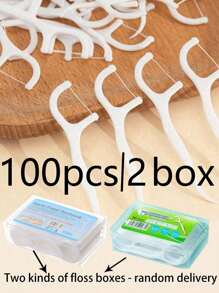 50/100 peças de palitos para fio dental, palitos para limpeza dos dentes, escova interdental, palito para fio dental, cuidados com a higiene bucal