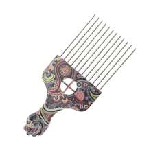 Metal Hair Pick, Hair Styling Pick Comb For Women Men, 6.69"X2.95" - 多色 1 - 查看 4