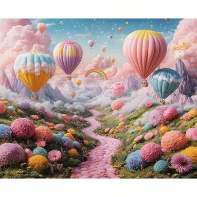 1pc Pictures By Number Kits Balloon Painting By Number Landscape Modern Drawing On Canvas Handpainted For Art Gift 40x50cm/16x20inch Without Frame