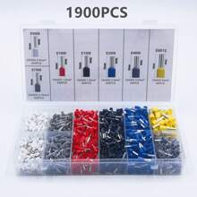 Ensemble de pinces à sertir à cliquet auto-ajustables AWG23-7, contenant 320/800/1200/1900 pièces de bornes et de connecteurs