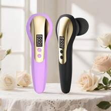Elektrischer Vibrationsmassage-Hammer Pressstick, 4-stufig einstellbarer kabelloser elektrischer Schlagperküssions-Tiefgewebemassagegerät für Nacken, Rücken, Taille, Schulter, Fuß, Muskelrelaxations-Massagegerät für Frauen, Männer ganzer Körper Entspannung, Persönlicher Handmassagegerät mit LED-Anzeige