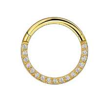 1 pièce Anneau de nez en acier inoxydable avec zirconium cubique, bijou de piercing anneau de nez sans couture fermé