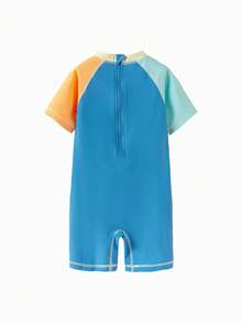 Balabala 儿童连体泳衣 男童女童 儿童防晒抗氯 - 藍色調 - 查看 5