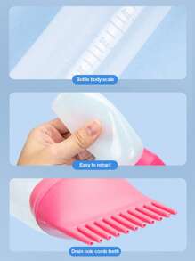 Botella de 120ml para teñir el cabello con peine, champú y herramienta aplicadora - Aplicación de color de cabello fácil y precisa, esencial para volver a la escuela, viajes y vacaciones, accesorios para el cabello para mujeres