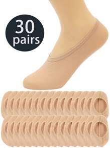 8/15/20/30 Pares de calcetines invisibles de tobillo de unicolor para hombre, transpirables, de secado rápido, anti-olor, suaves, con tela que absorbe la humedad, apropiados para hombres, mujeres, parejas, uso diario, deportes, exterior, primavera, verano, otoño