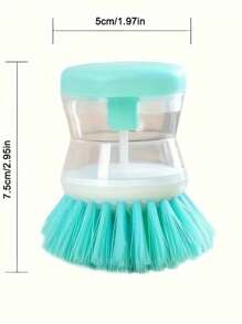 Push-Type Automatic Liquid Filling Pot Washing Brush Does Not Stick To Oil And Does Not Damage Pots And Dishes. Multifunctional Kitchen Decontamination Cleaning Brush With Non-Slip Handle