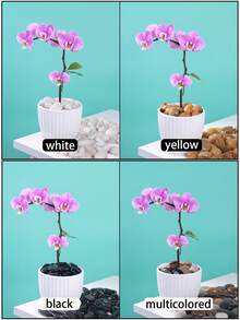 500g/1000g Colorful Decorative Pebbles 2-3cm Suitable For Garden And Home, Multi-Color Stones (White, Black, Yellow, Multicolor), Suitable For Indoor Plants, Vases, Outdoor Planters, Aquariums, Fish Tanks And Holiday Decorations, Ideal For Patios, Balconies, Yards And Gardens As Paving Stones, Suitable For Decoration In National Day, Valentine's Day, Children's Day, Mother's Day, Halloween, Christmas, Independence Day, Music Festivals, Beer Festivals