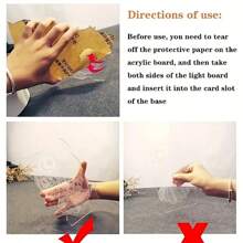 3D Acrylic 7-Color Touch Sensor Night Light, "Happy Family" Creative Gift, Home Decor, Holiday Gift, Bedside Lamp