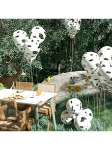 10/20/30pcs Cow Printed Balloons, 12 Inch Funny Farm Animal Latex Balloons, Suitable For Yard Farmhouse Birthday Party Cowgirl Party Decoration - Multicolor - View 6