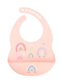 Juego de 5 piezas de vajilla infantil personalizada con estampado a pedido, con diseños lindos de gato arcoíris y dinosaurio. Incluye baberos impermeables, taza, plato, bol y cuchara suave para alimentación y entrenamiento de infantes. - Multicolor - Ver 29