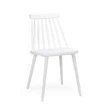 Farmhouse Spindle Back Dining Chairs, Set Of 2, Black - White - View 8