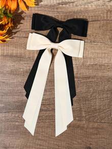 3个/1个缎面蝴蝶结发夹，简约风格，光滑优雅，适合日常、通勤、海滩、派对、化妆等场合，多功能发夹，发爪，发卡，上学用品，大学，蝴蝶结，可爱，优雅，冬季女装，发饰