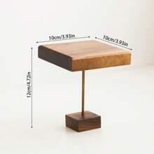 1 Piece Wooden Jewelry Organizer,10X10CM Walnut Bracelet Necklace Display Stand,5/9/12CM High Vertical Square Toy Model Rack Shelf,Home Decoration Display Stands