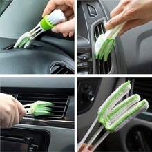 3 Packs Multi-Purpose Cleaning Brush For Car Air Vents, Blinds, Keyboard Gaps - Dual-Head Dust Removal Tools For Bedroom, Bathroom