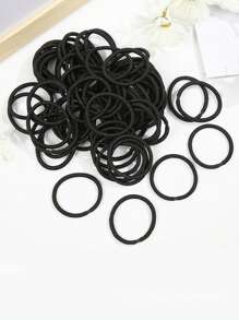 200/100/50/30/20 Pieces Black Hair Ties For Thick And Curly Hair Ponytail Holders Hair Elastic Suitable For Daily Life Hair, Tie Hair, Christmas Make-Up, Bride Make-Up, Outdoor Hair, Shower And Elastic Band Hair Rubber Bands Hair Rope ,Party ,Home,Skincare Accessories