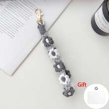 卡通雏菊花钥匙扣、手机挂绳、腕带、包包吊坠 - 彩色 - 查看 12