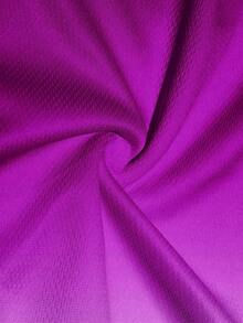 Turtle Print Lining Beach Casual Layered Shorts - Purple - View 3