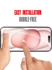 3 pièces Protecteur d'écran en verre trempé | Transparence, Revêtement oléophobe, Compatible avec étui, Installation sans bulles Compatible avec 16 Pro Max/16 Plus/16e/15/14/13/12/11/7/8/6 Cadeau pour anniversaire, famille, amis Protecteur d'écran de téléphone, accessoires de téléphone