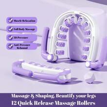 Handheld Fitness Ring Leg Clamping Roller Massager Thin Leg Artifact Calf Meridian Dredging Tendon Rolling Rod