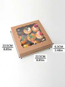 5pcs/10pcs Auto Pop-Up Cake Boxes With Window, Birthday Party, Gift Boxes, Wedding Party Packaging Boxes, Window Cake Packaging Boxes, Suitable For Muffins, Donuts, Mini Cakes And Cookies, Valentine's Day