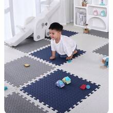 8块婴儿房地毯，30x30厘米彩色互锁泡沫拼图垫，带数字和字母，防滑婴儿爬行垫，适用于客厅、卧室、早教、婴儿学习和玩耍、泳池垫