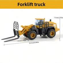 Inertia Powered Construction Vehicles Children's Toy Cars - Excavator, Bulldozer, Snow Plow, Compactor, Forklift Truck. No Batteries Required, Great Gift For Birthday, Christmas, Halloween,Back To School - Multicolor - View 4
