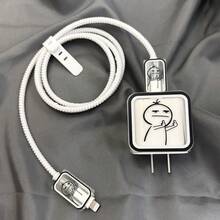 5pcs Compatible With IPhone 14 Plus Phone Data Cable Protector, 20W Fast Charger Compatible With IPhone 13, IPad Air 5 Charger Accessories, Phone Accessories - Black - View 3