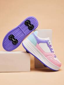 Entry-Level Campus Kids Roller Skates Full Set Equipment Essential For PE Class - Purple - View 2