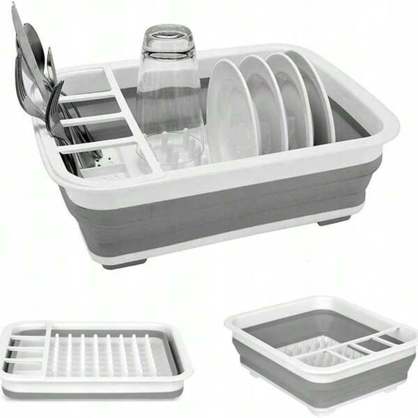 Égouttoir à vaisselle pliable en silicone pour camping-car, bateau, caravane, égouttoir à vaisselle portable, organisateur de vaisselle pour cuisine, camping-car, camping-car