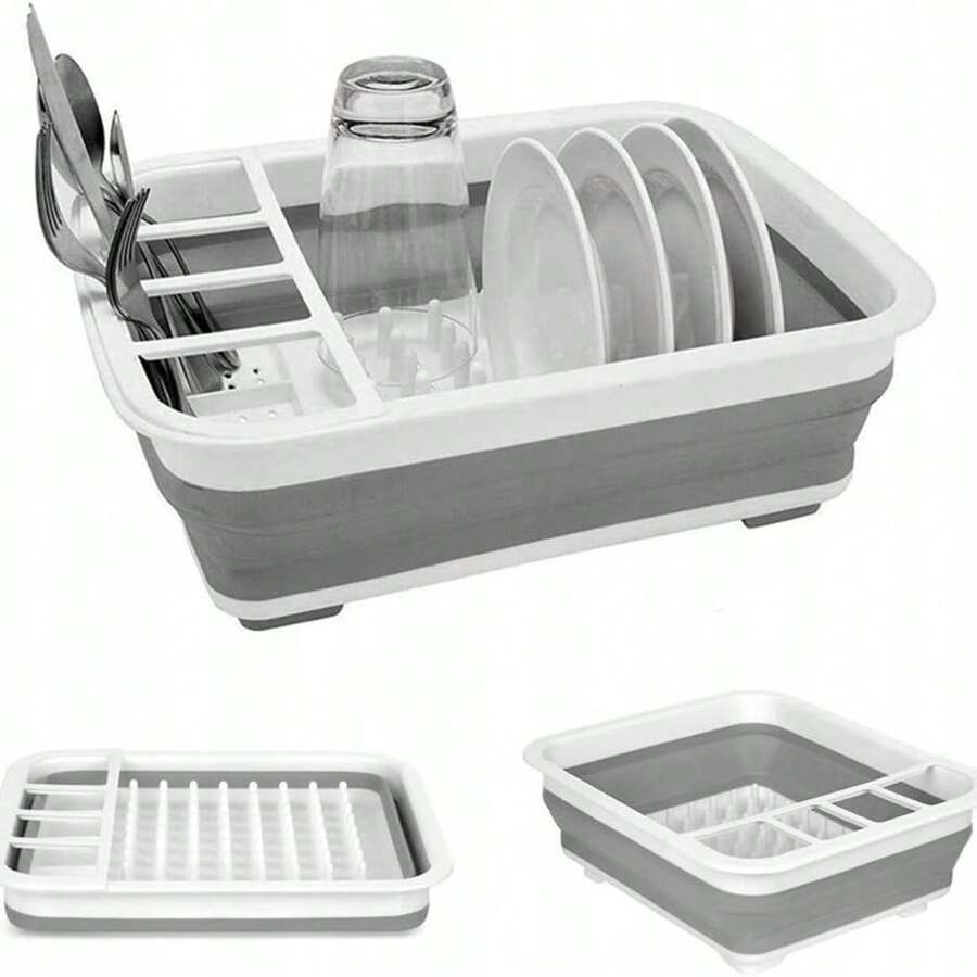 Égouttoir à vaisselle pliable en silicone pour camping-car, bateau, caravane, égouttoir à vaisselle portable, organisateur de vaisselle pour cuisine, camping-car, camping-car