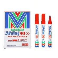 1 支永久性记号笔，有黑色、蓝色、红色可选，油性宽头记号笔，可再填充，防水，快干，耐用粗头，适用于物流、涂鸦、绘画、油画棒学校用品、返校 - 斧頭形大頭筆 - 查看 14